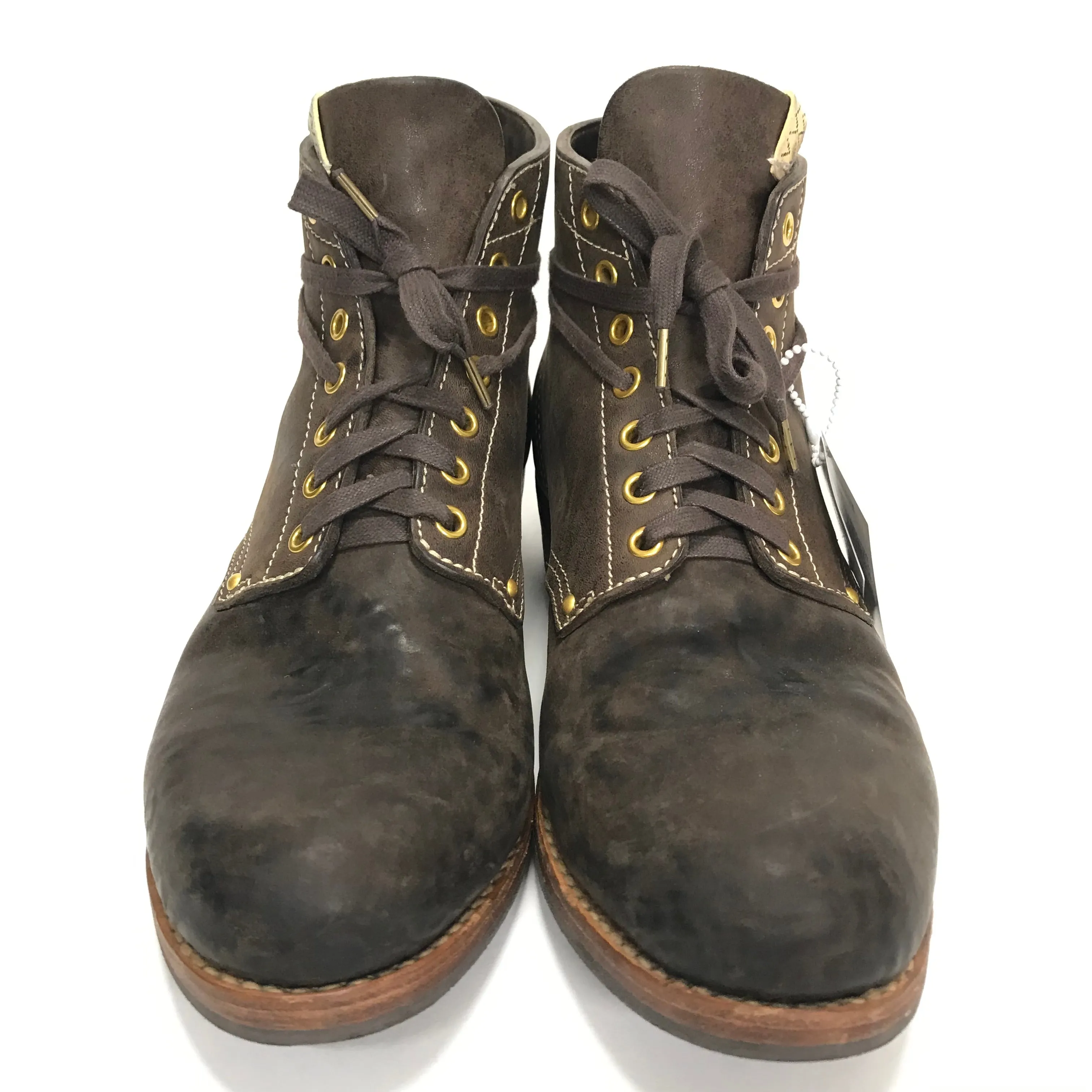 [10] Visvim 18AW Brigadier Boots Mid Folk Leather Dk Brown