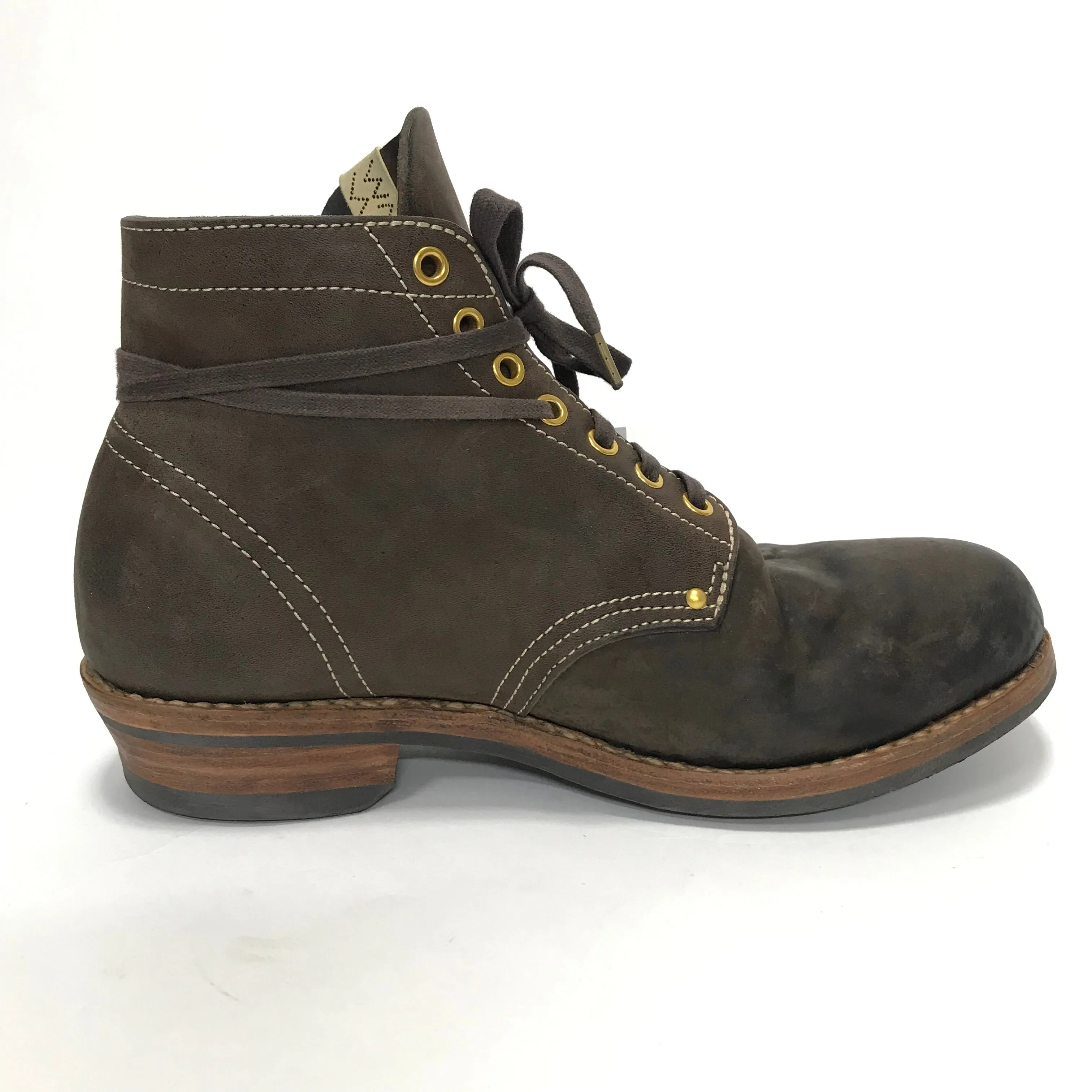 [10] Visvim 18AW Brigadier Boots Mid Folk Leather Dk Brown