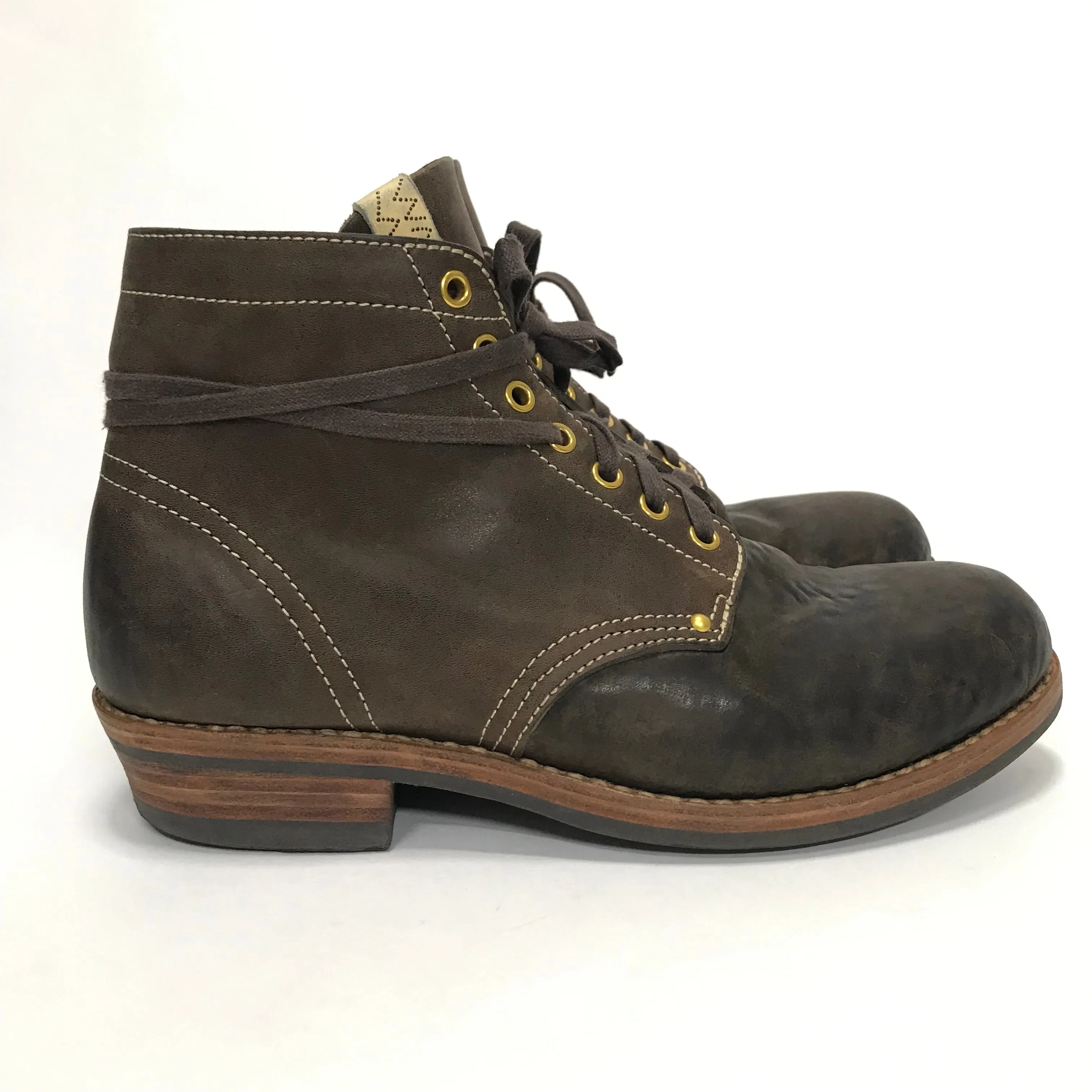 [10] Visvim 18AW Brigadier Boots Mid Folk Leather Dk Brown