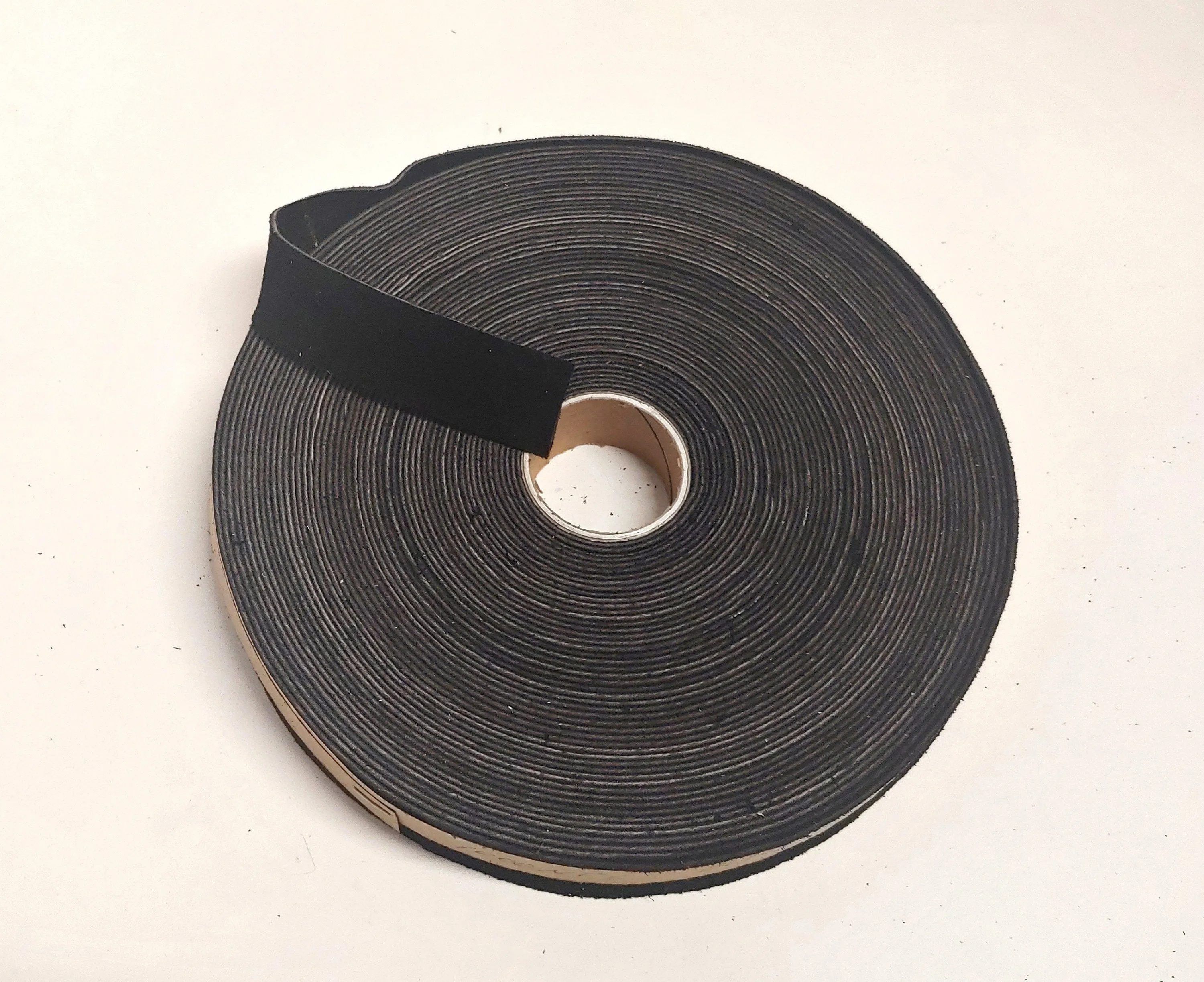 1" Flat, Calf Suede Stripping in Dark brown (5 YDS) 1000NP5 edge binding; top stitching leather trim tape