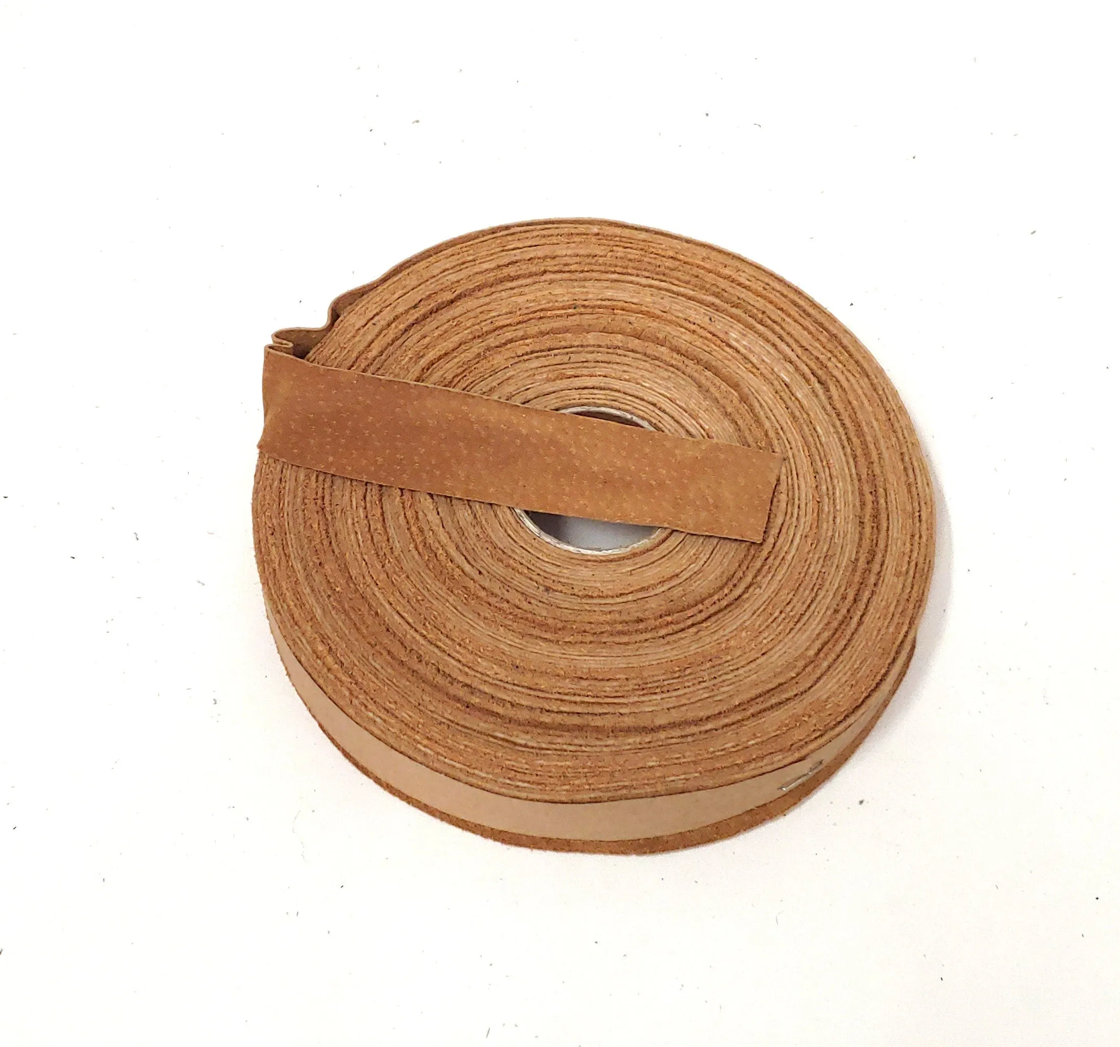 1" Flat Tan Split Pig Binding (5 yds) 1000NP4 - edge binding; trim tape brown;