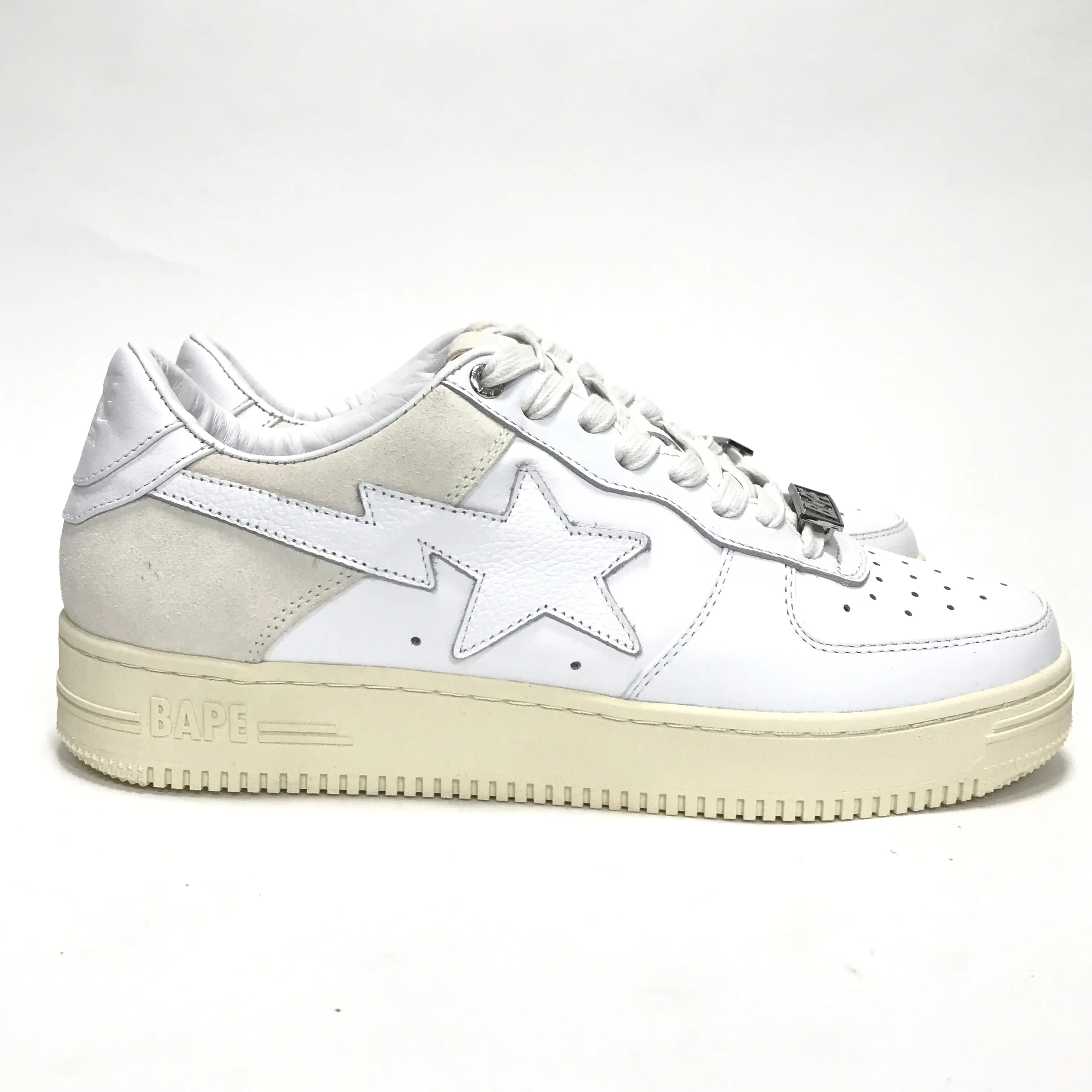 [9 or 10] DS! Bape Sta OG Leather / Suede White