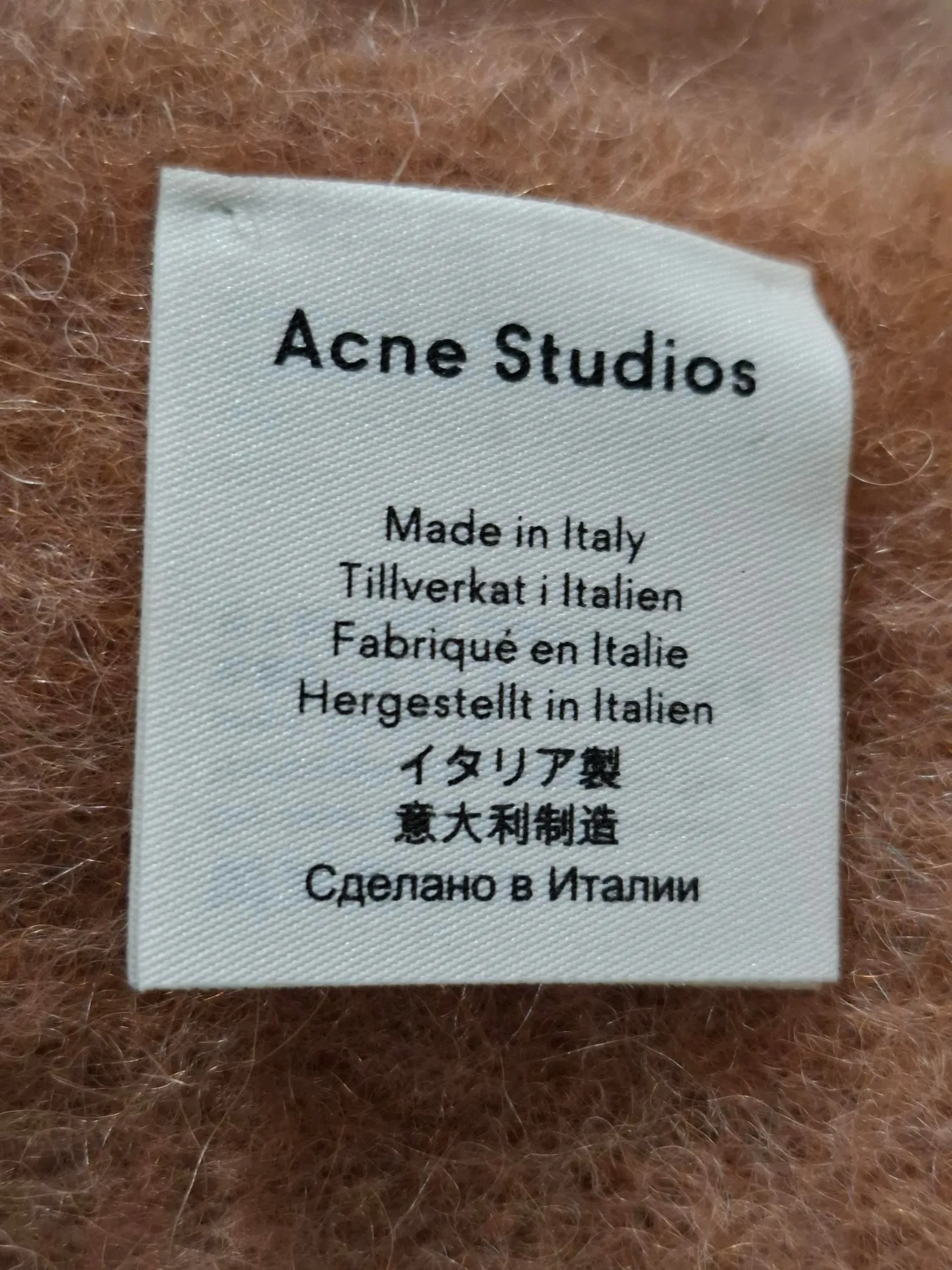 Acne Studios Fringed Scarf in  Multicolor Wool
