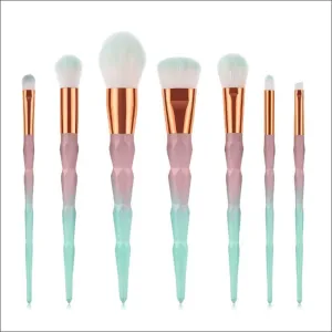 Adelpha Blue-Brown 7 Pcs Makeup Brushes Set