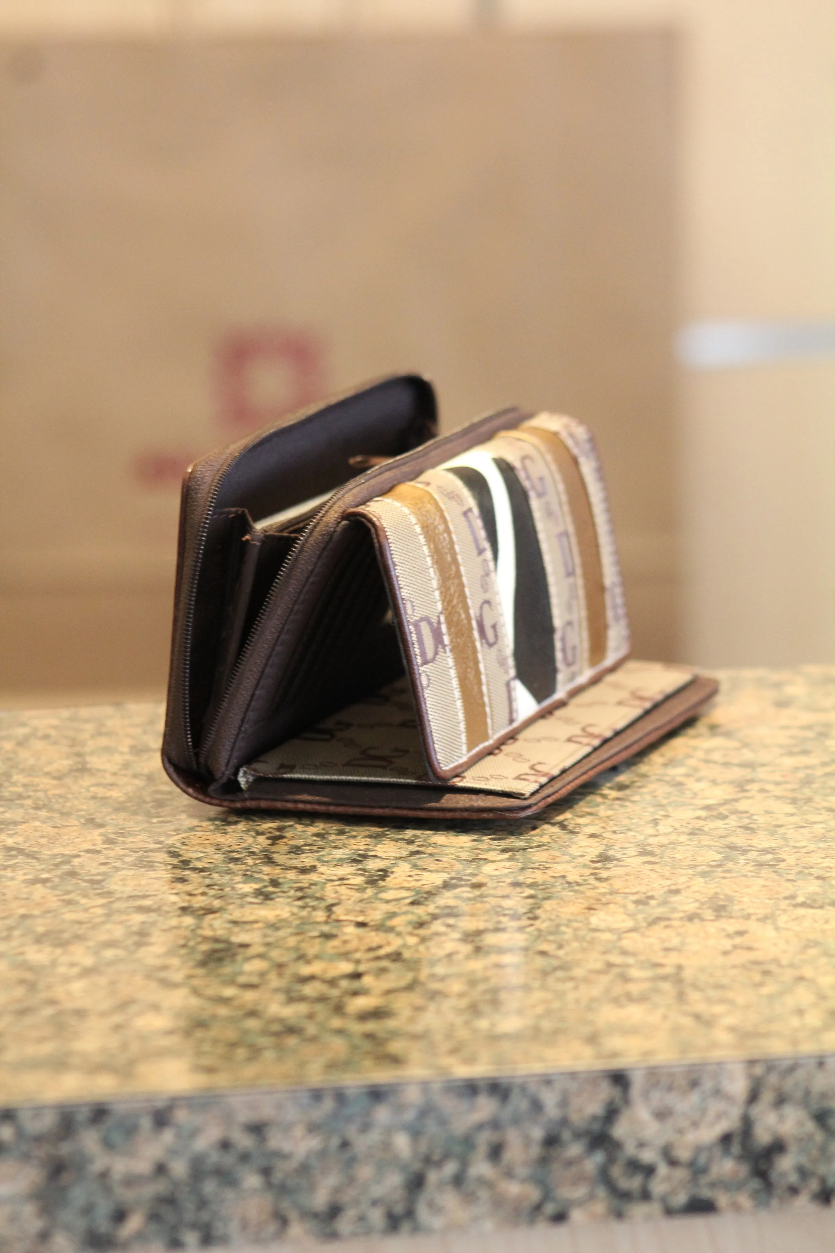 ADO | Cow Print Trifold Clutch Wallet