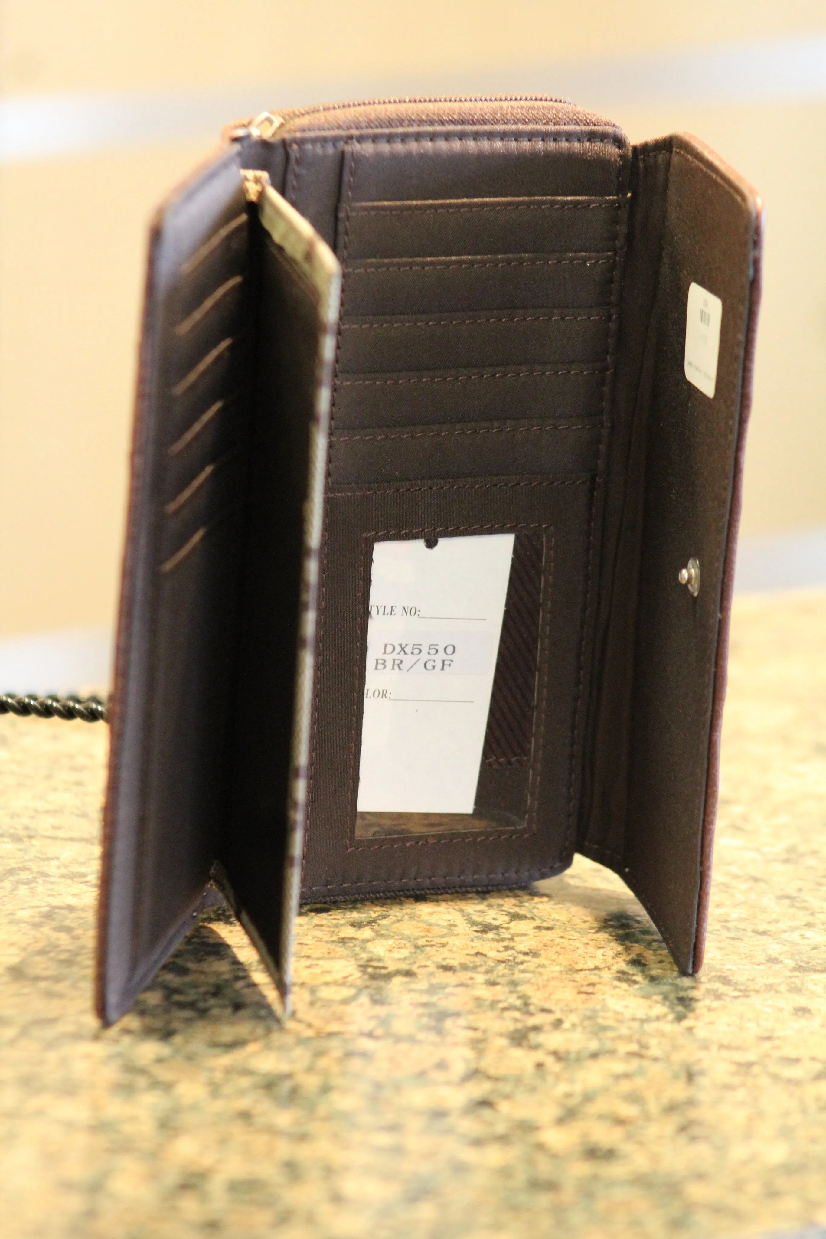 ADO | Cow Print Trifold Clutch Wallet