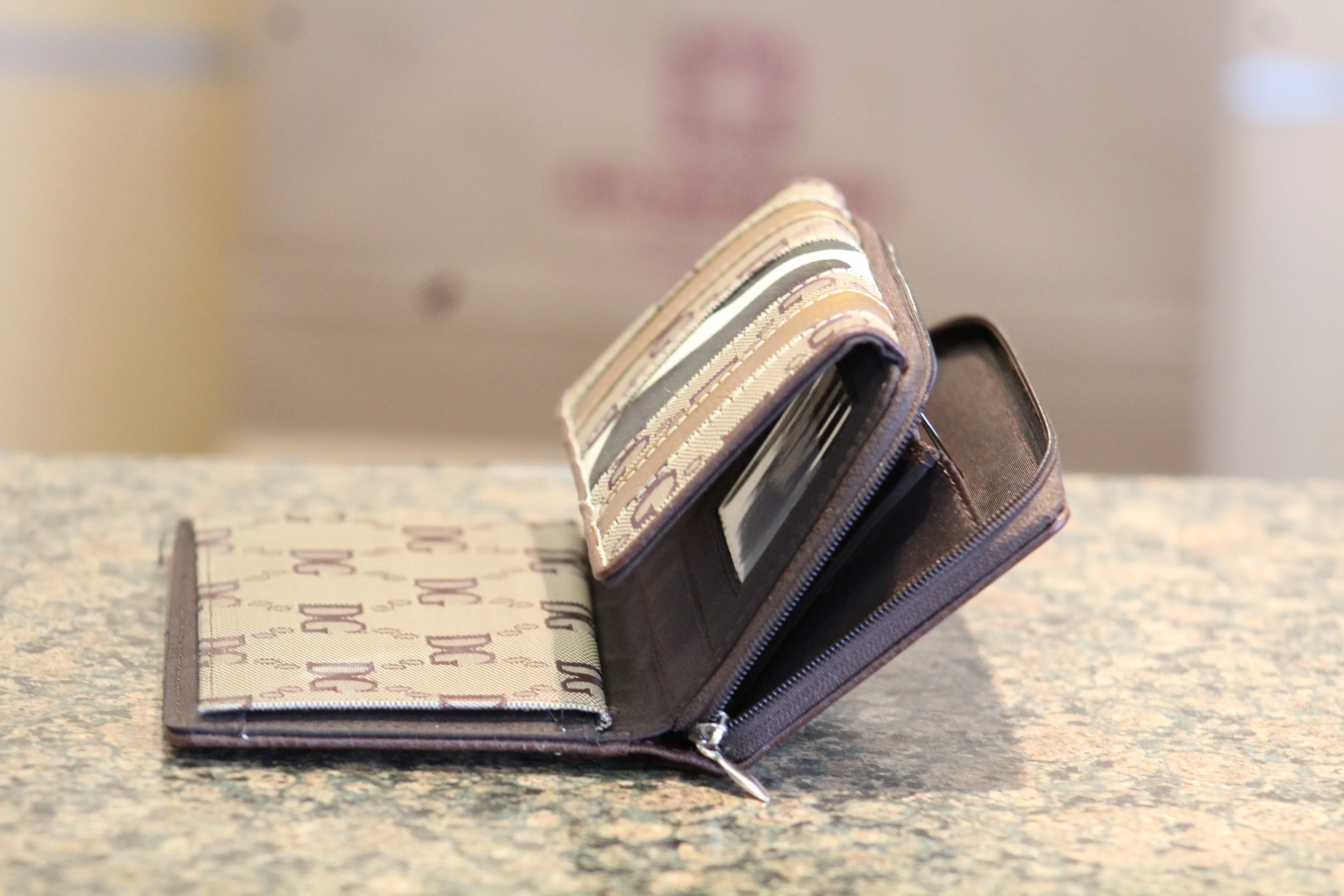 ADO | Cow Print Trifold Clutch Wallet