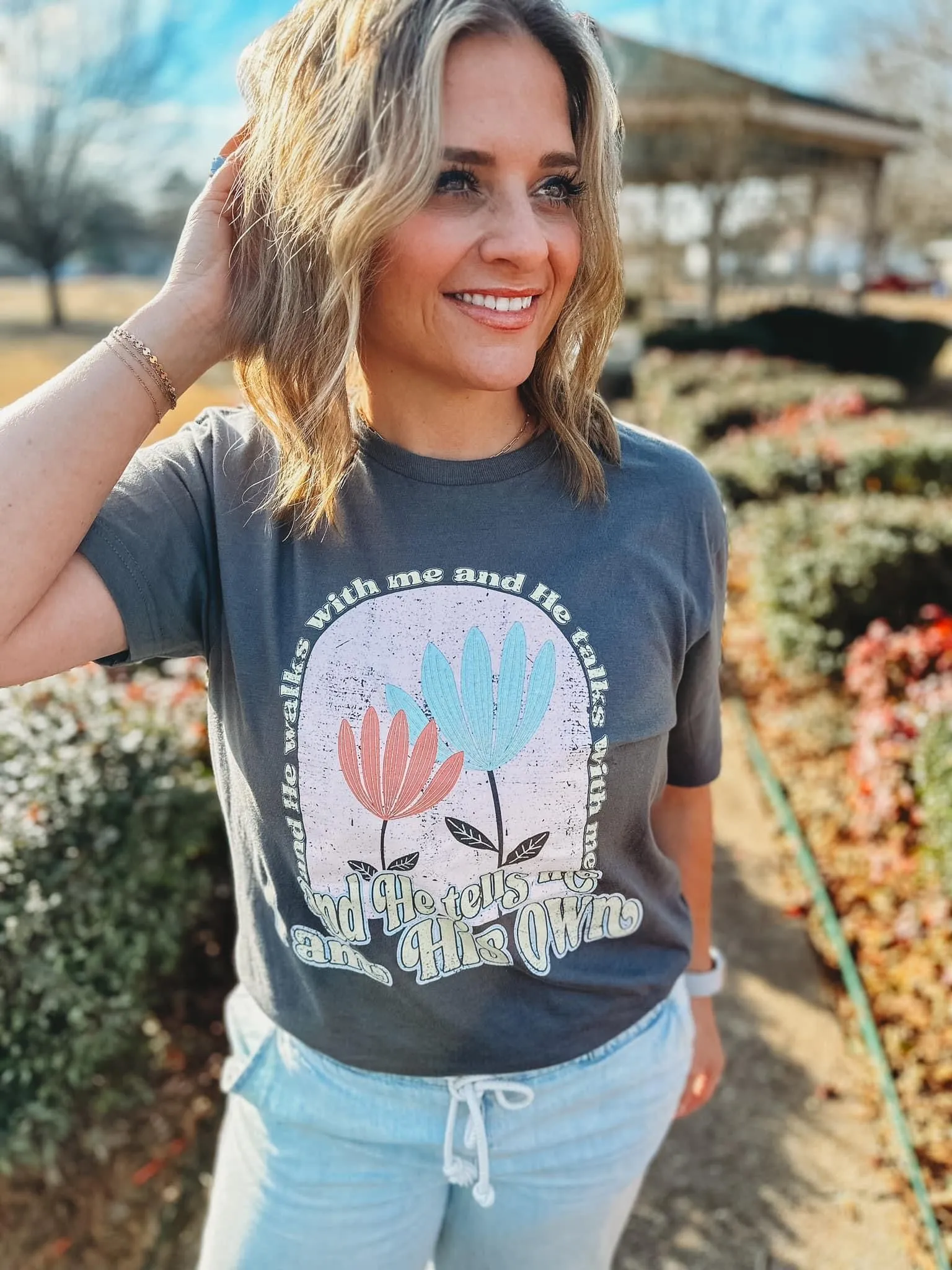 And He Walks With Me Graphic Tee