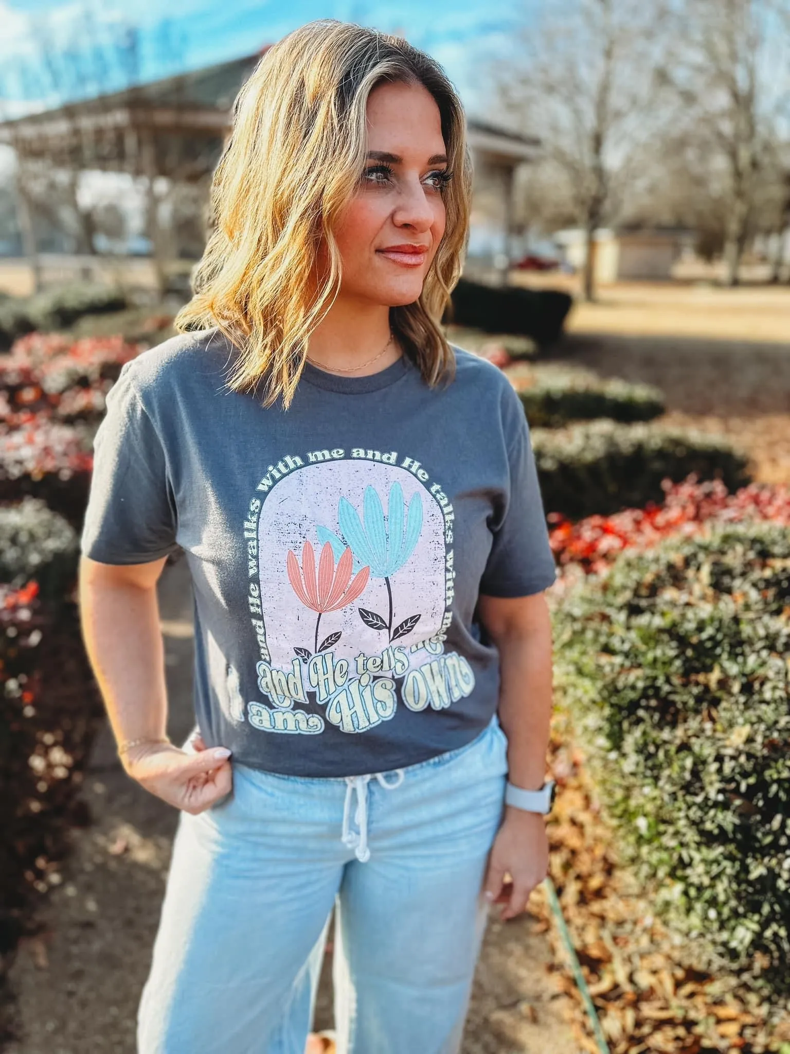 And He Walks With Me Graphic Tee
