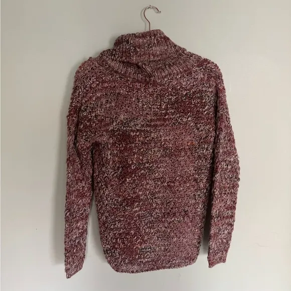 Anthropologie NWT | Elsamanda Chunky Knit Turtleneck Sweater Red Multi | S