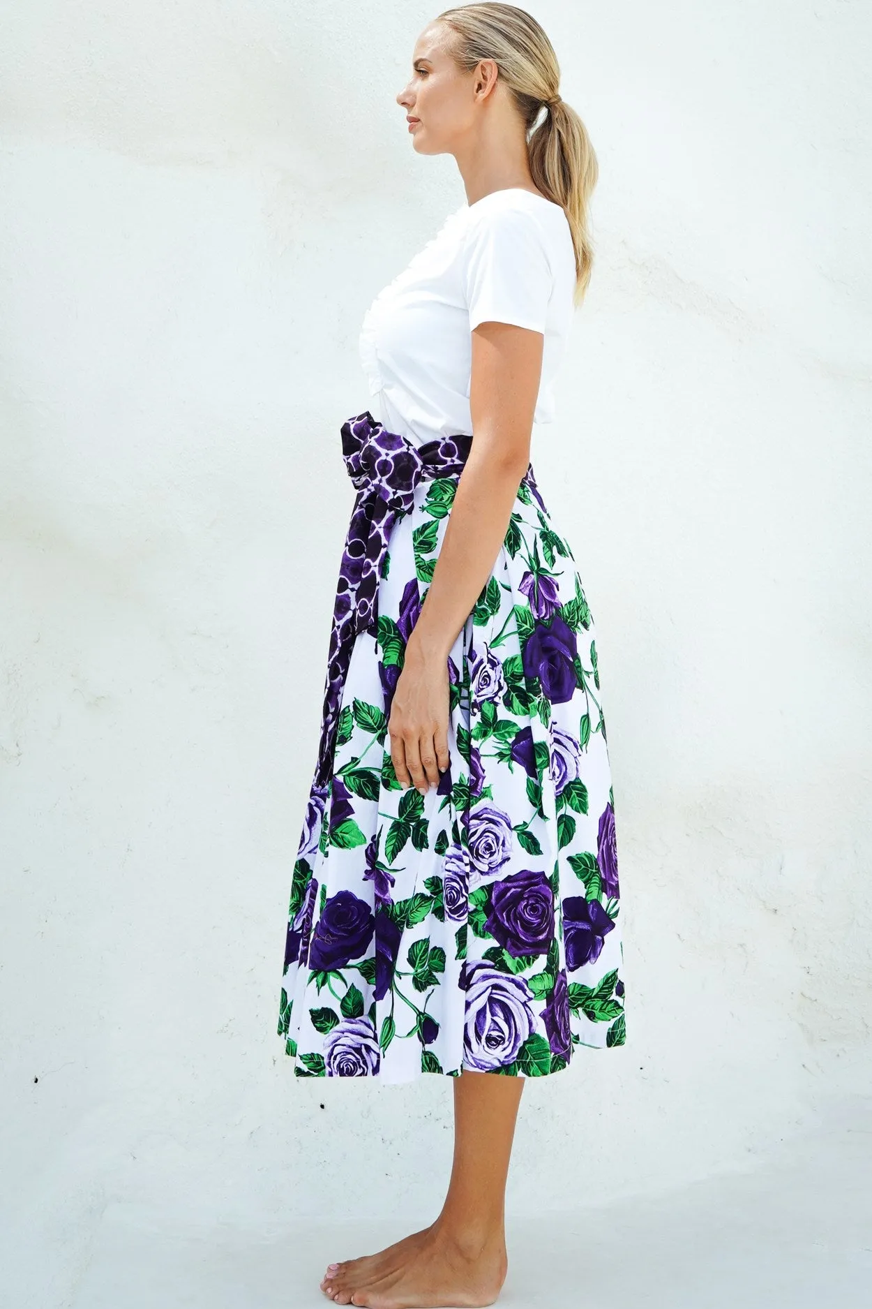 Aster Skirt Midi Length Poplin (Charlotte Rose Big)
