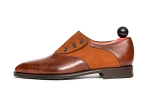 Aurora - MTO - Gold Museum Calf / Cinnamon Suede - LPB Last - Single Leather Sole