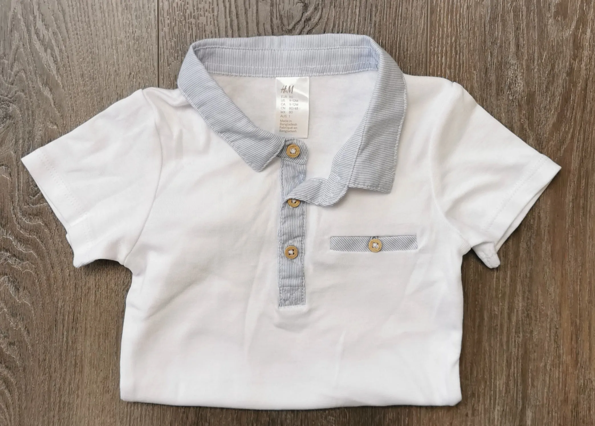 BABY BOY SIZE 9/12 MONTHS - H&M, Soft & Stylish Casual Dress Top EUC B32