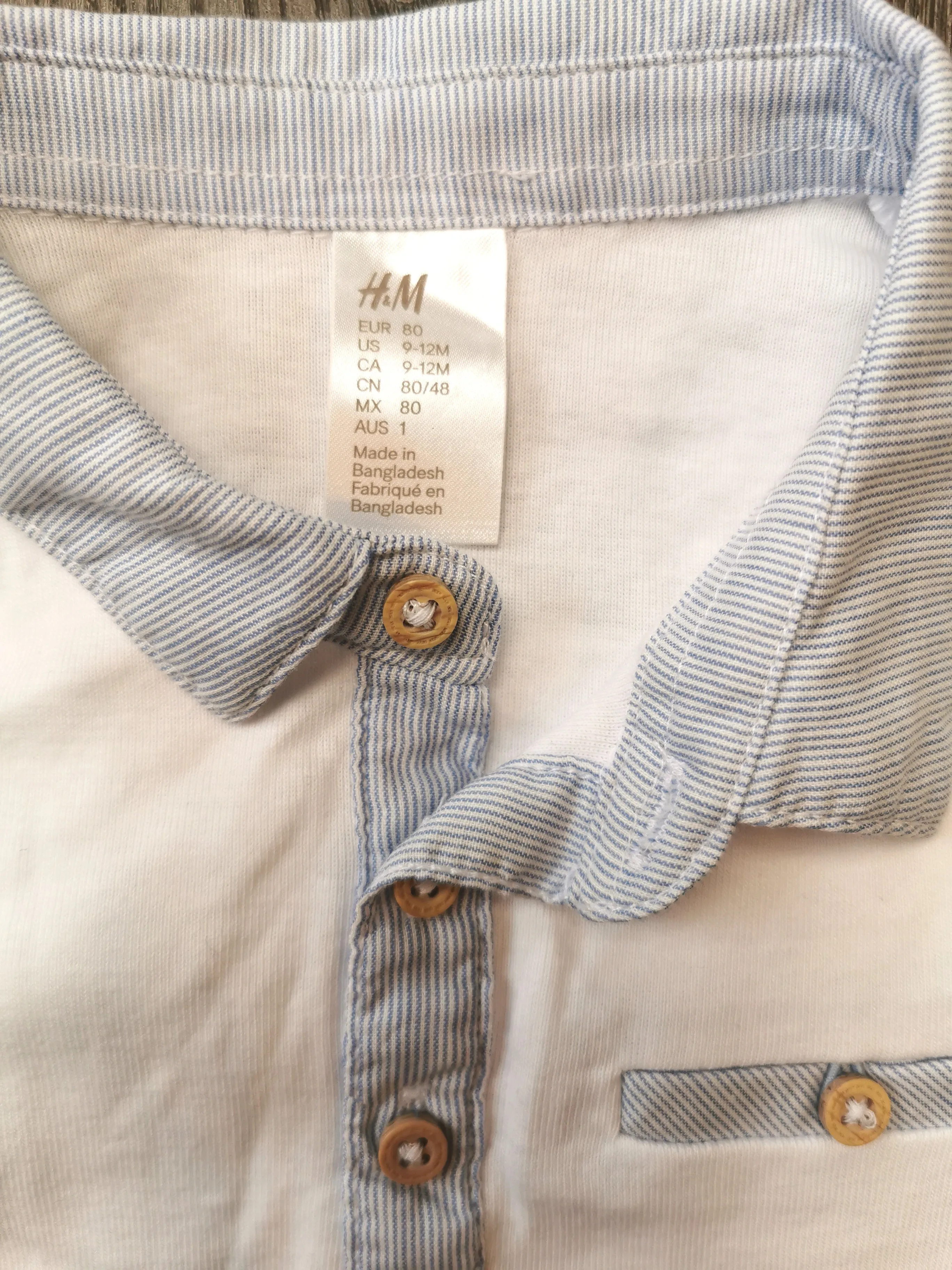 BABY BOY SIZE 9/12 MONTHS - H&M, Soft & Stylish Casual Dress Top EUC B32