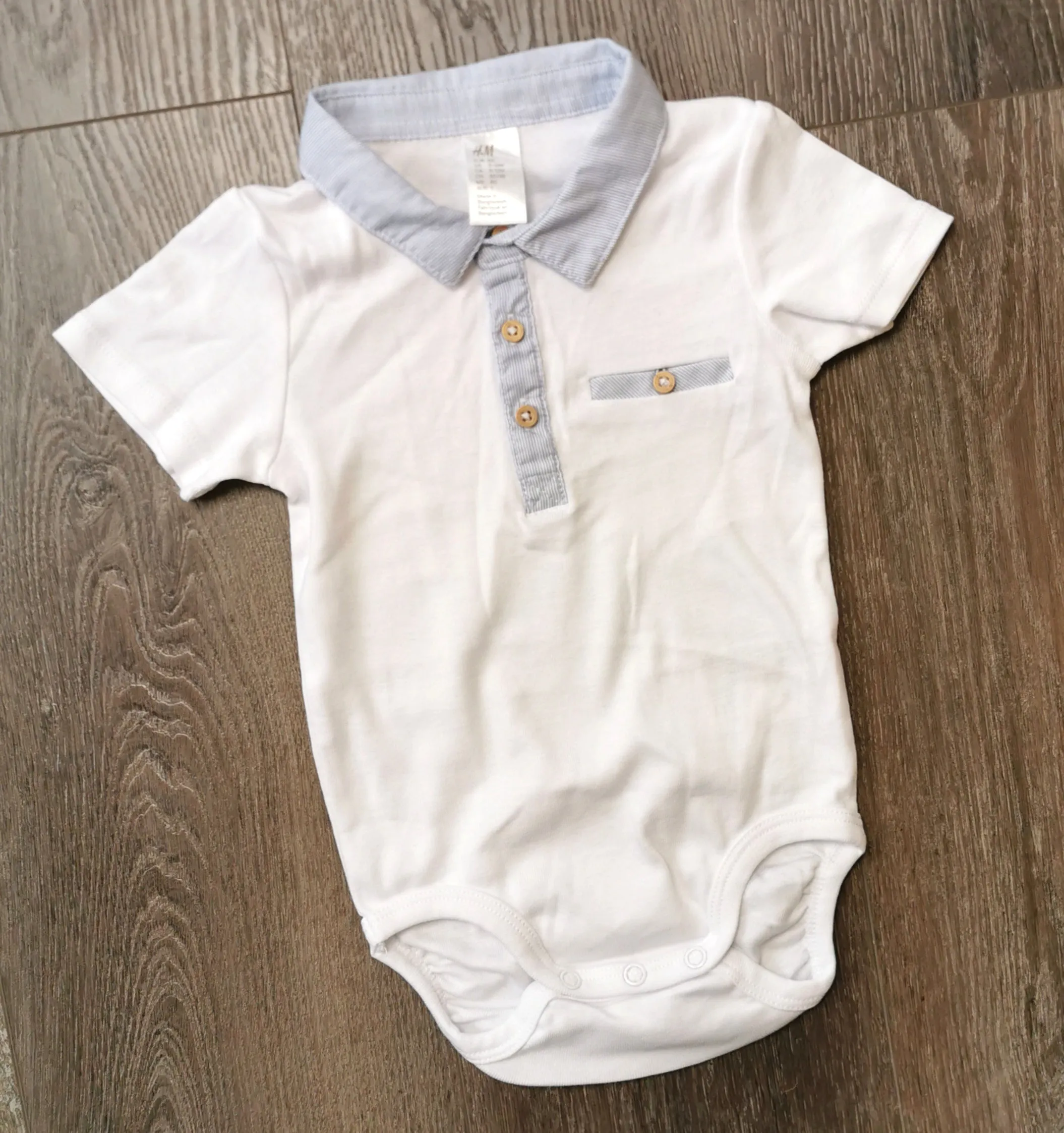 BABY BOY SIZE 9/12 MONTHS - H&M, Soft & Stylish Casual Dress Top EUC B32
