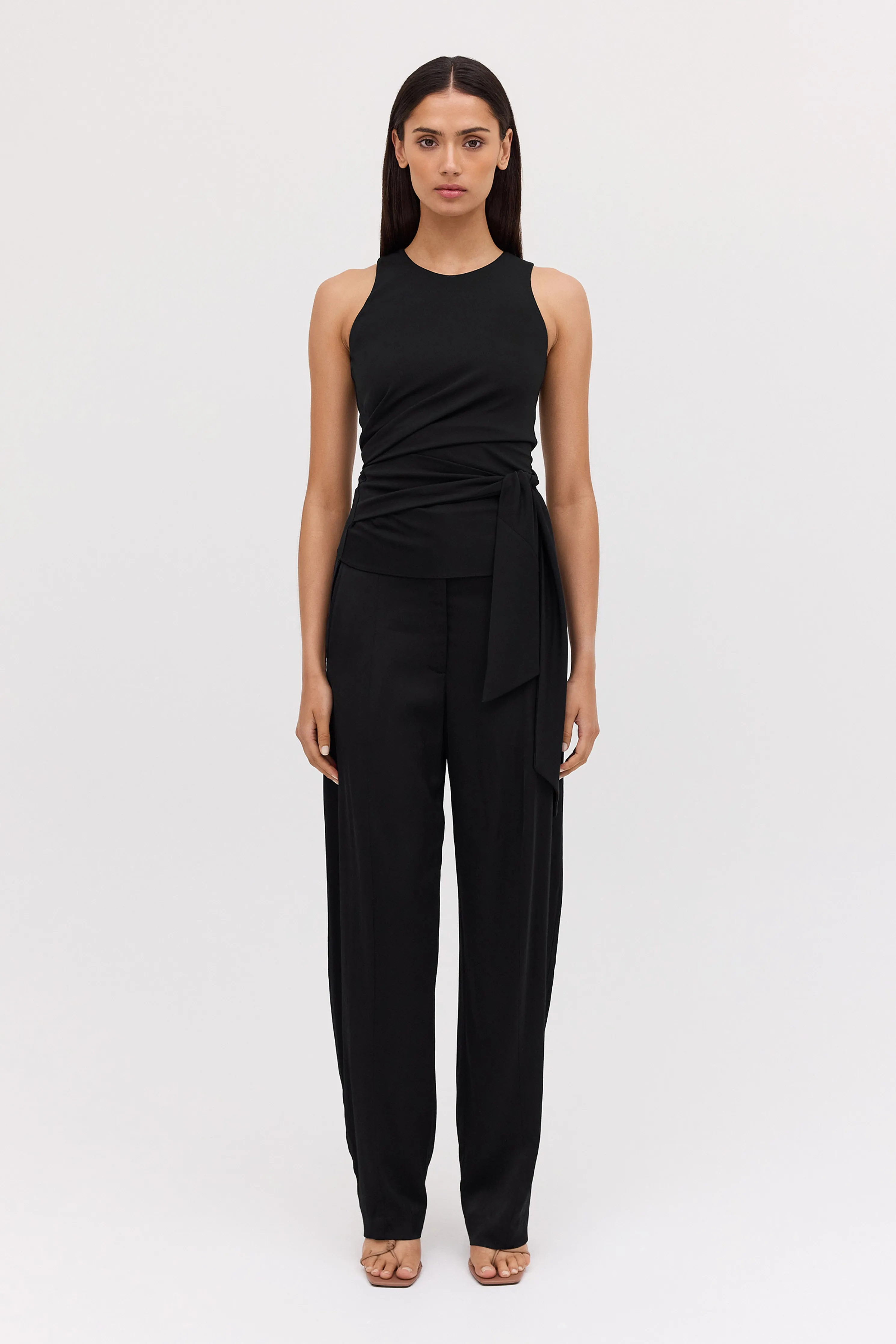 BLACK JERSEY AESTHETE TOP