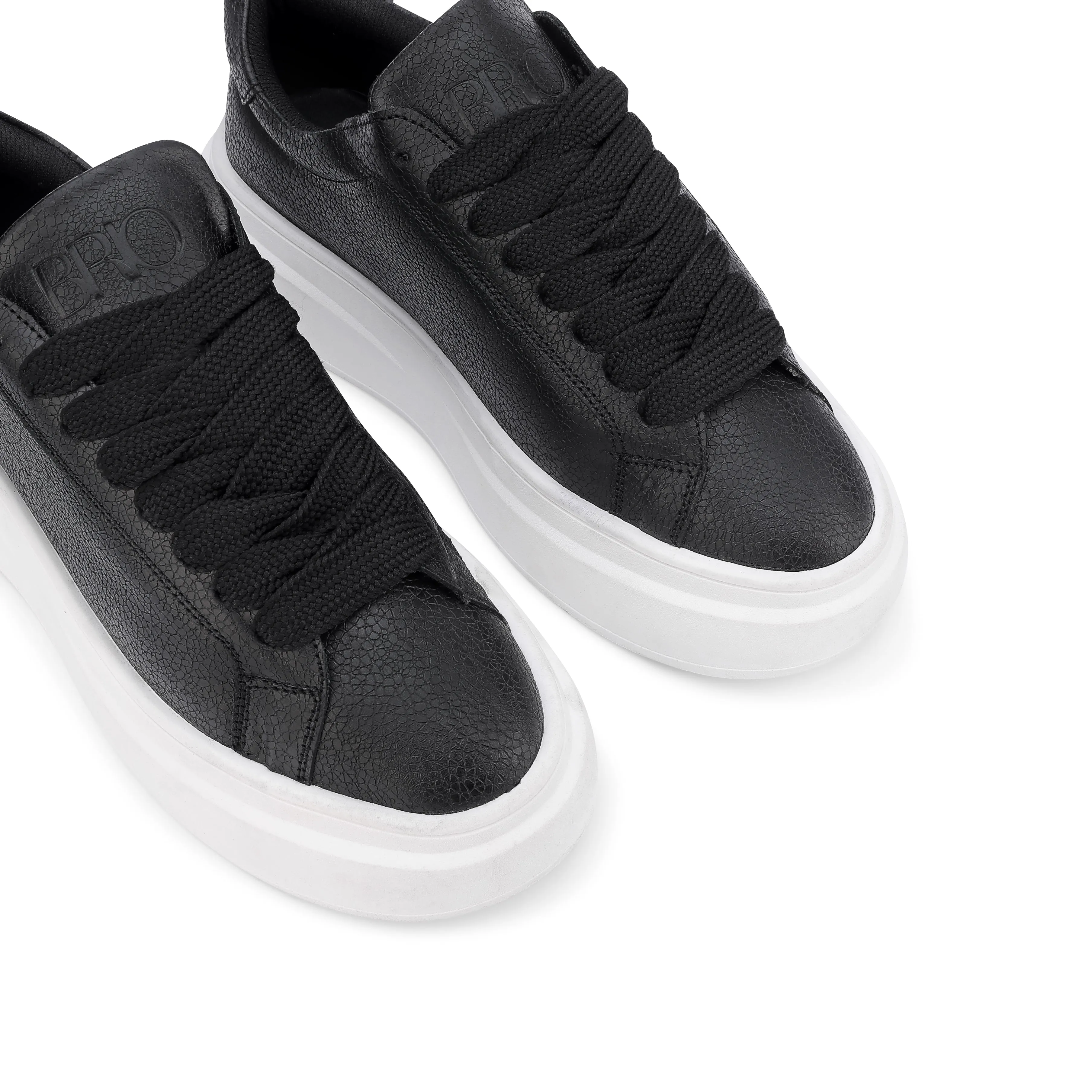 BlancPeak | Printed Black Sneakers