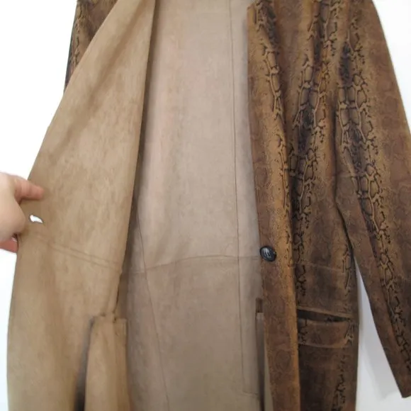 BLANK NYC Faux Suede Animal Print Coat NWT