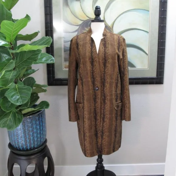 BLANK NYC Faux Suede Animal Print Coat NWT