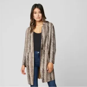 BLANK NYC Faux Suede Animal Print Coat NWT