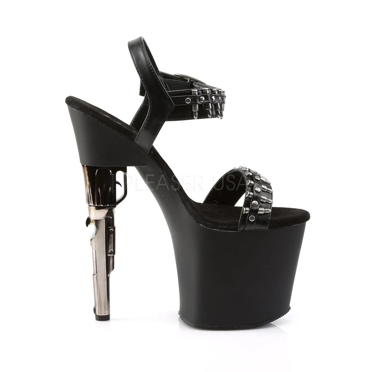 BONDGIRL-712  Black Faux Leather/Black Matte