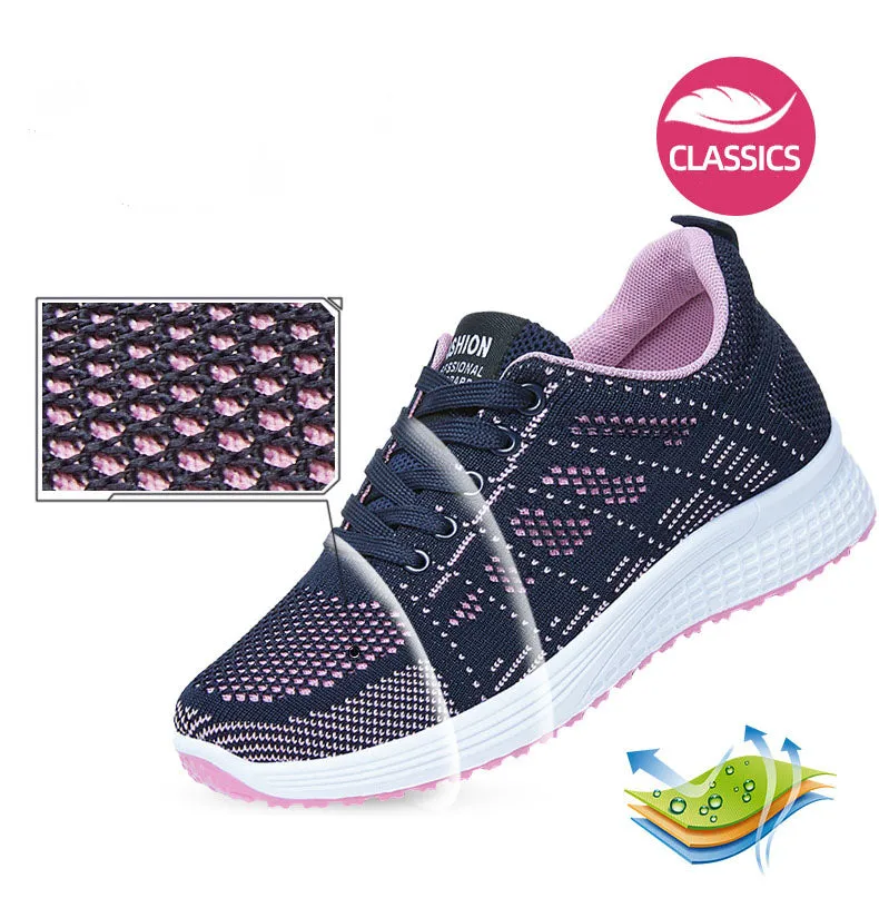 Breathable Soft Sneakers with Non-Slip Sole for Women's Sport Activities