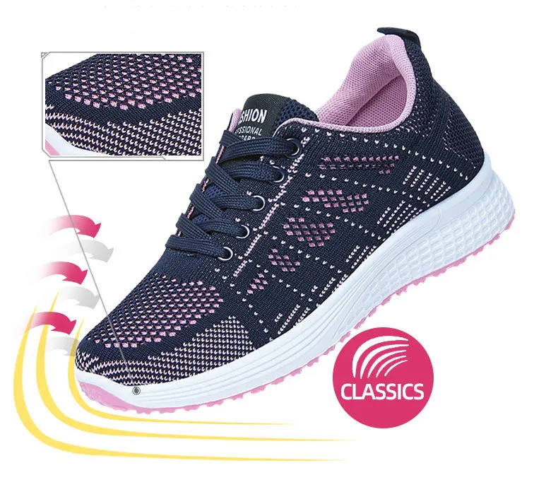 Breathable Soft Sneakers with Non-Slip Sole for Women's Sport Activities