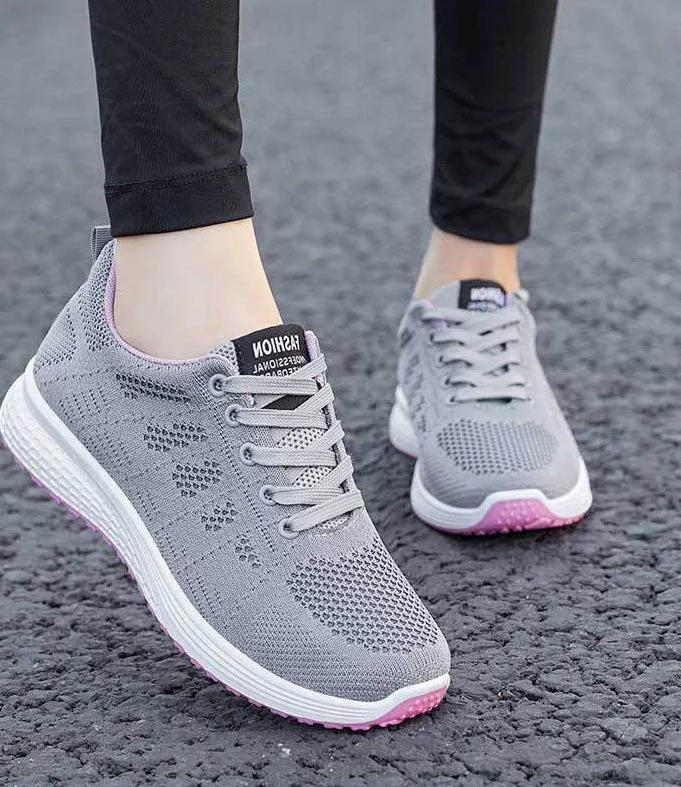 Breathable Soft Sneakers with Non-Slip Sole for Women's Sport Activities