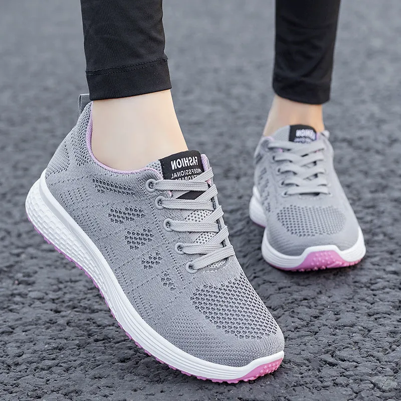 Breathable Soft Sneakers with Non-Slip Sole for Women's Sport Activities