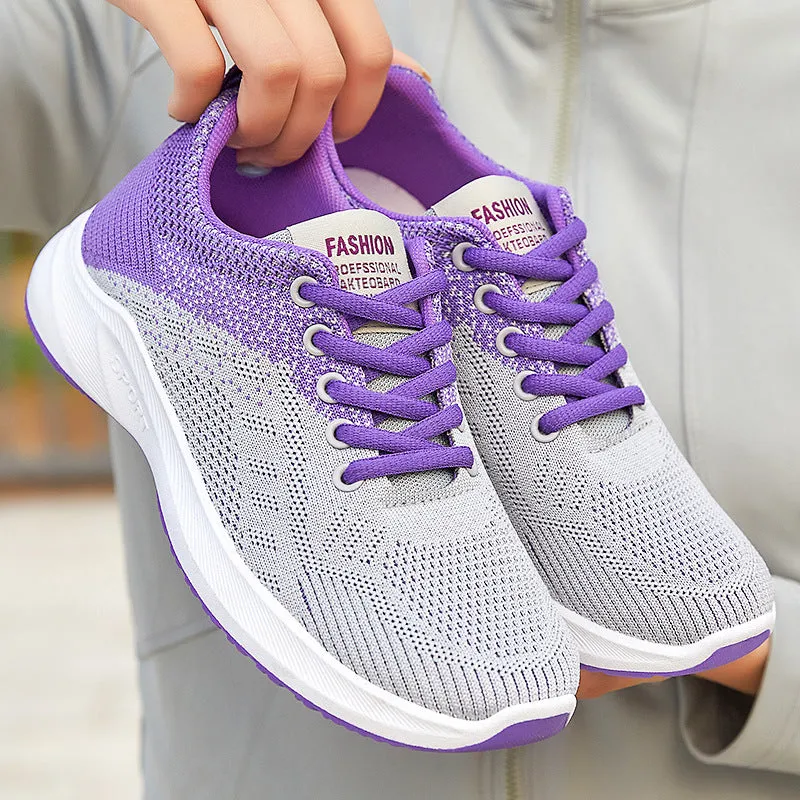 Breathable Soft Sneakers with Non-Slip Sole for Women's Sport Activities