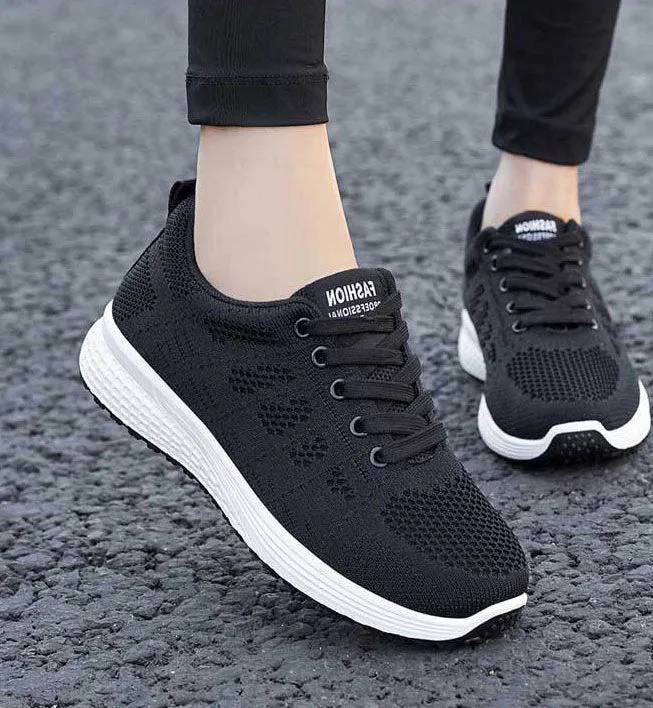 Breathable Soft Sneakers with Non-Slip Sole for Women's Sport Activities