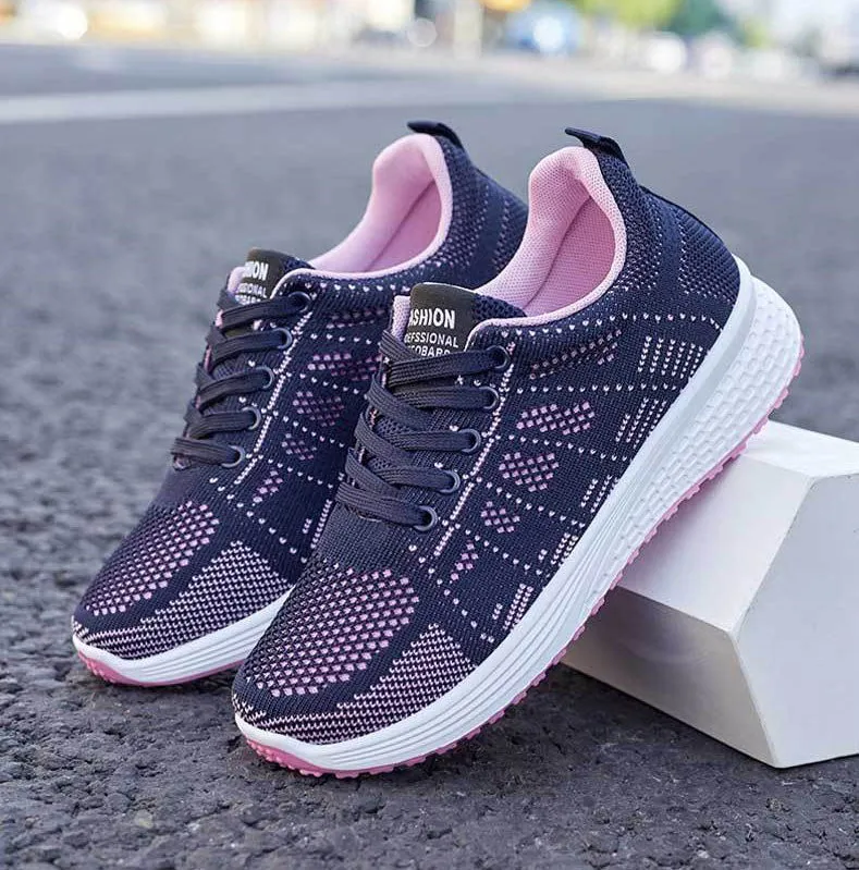 Breathable Soft Sneakers with Non-Slip Sole for Women's Sport Activities