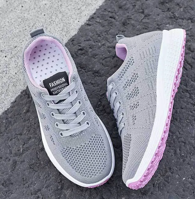 Breathable Soft Sneakers with Non-Slip Sole for Women's Sport Activities