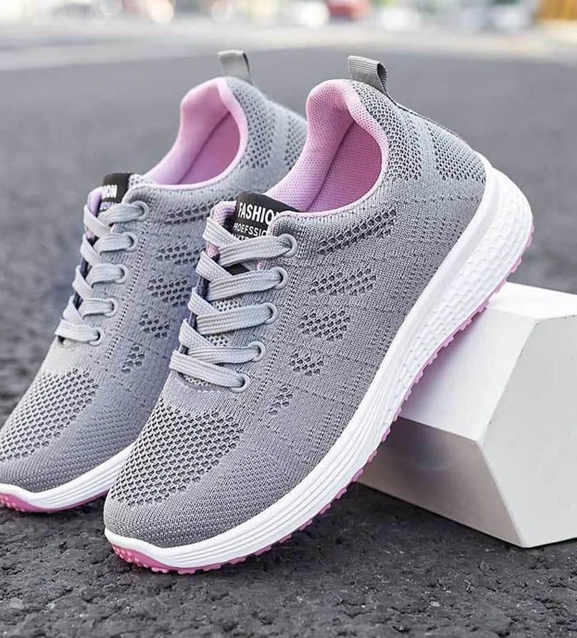 Breathable Soft Sneakers with Non-Slip Sole for Women's Sport Activities