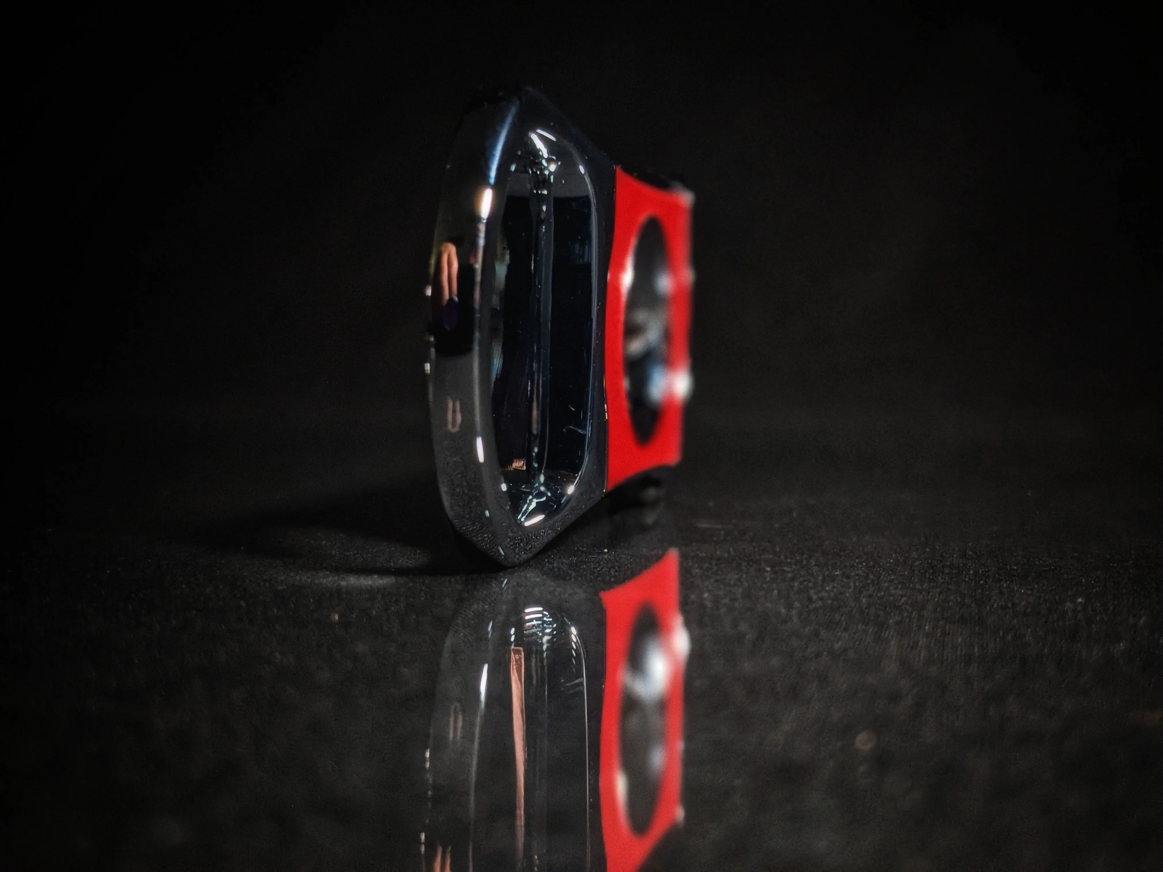 Brizard and Co Black Python Pattern and Red Leather cigar cutter