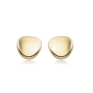 Carla 14k Yellow Gold Small Disk Studs