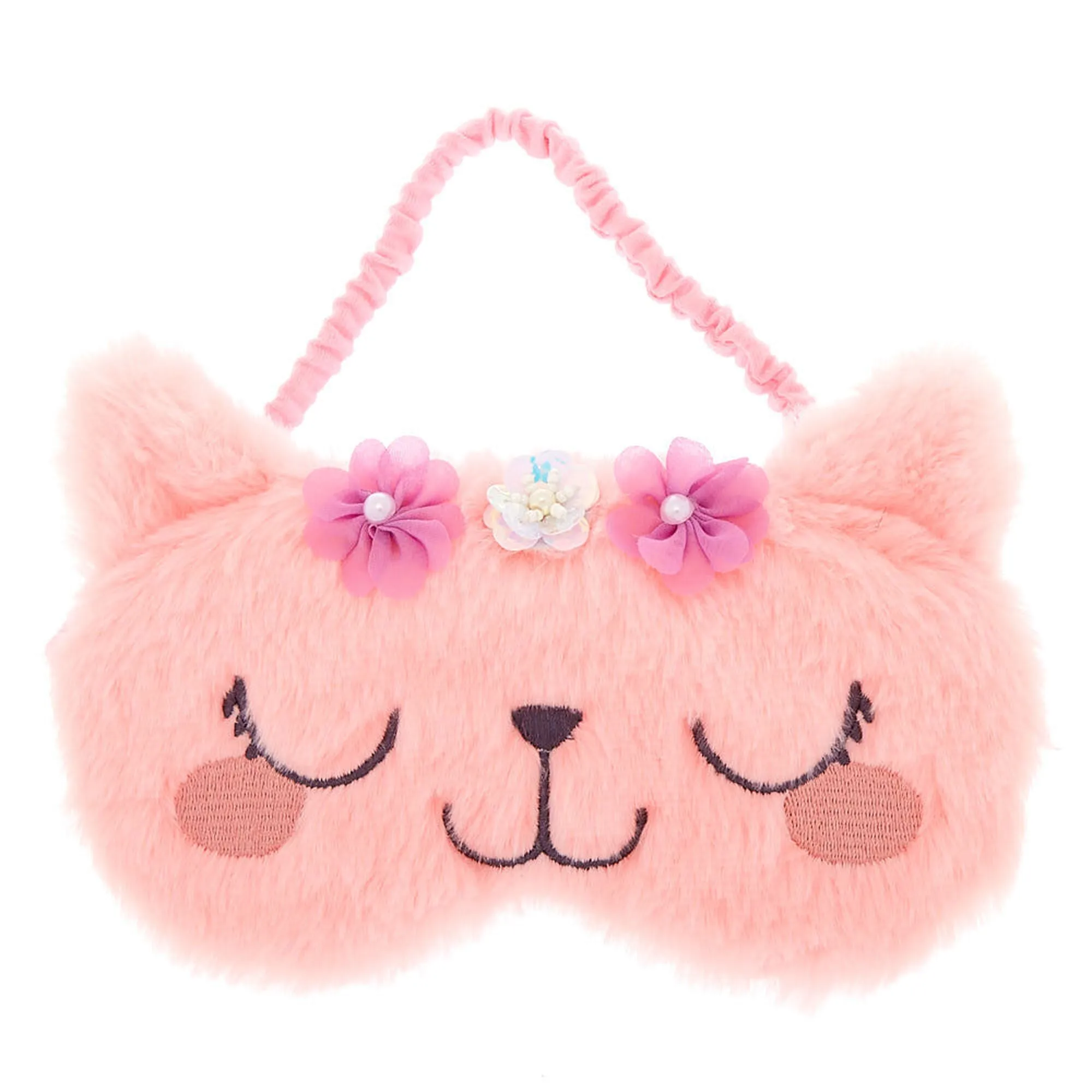 Claire's Club Kitty Flower Sleeping Mask - Pink