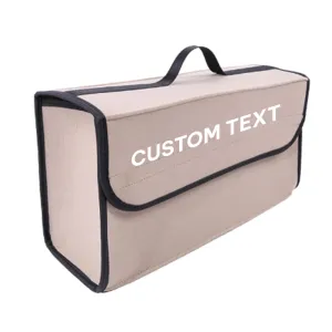 Custom Text For Soft Felt Car Bag Organizer, Compatible with All Cars, Folding Car Storage Box Non Slip Fireproof Car Trunk Organizer MY12990
