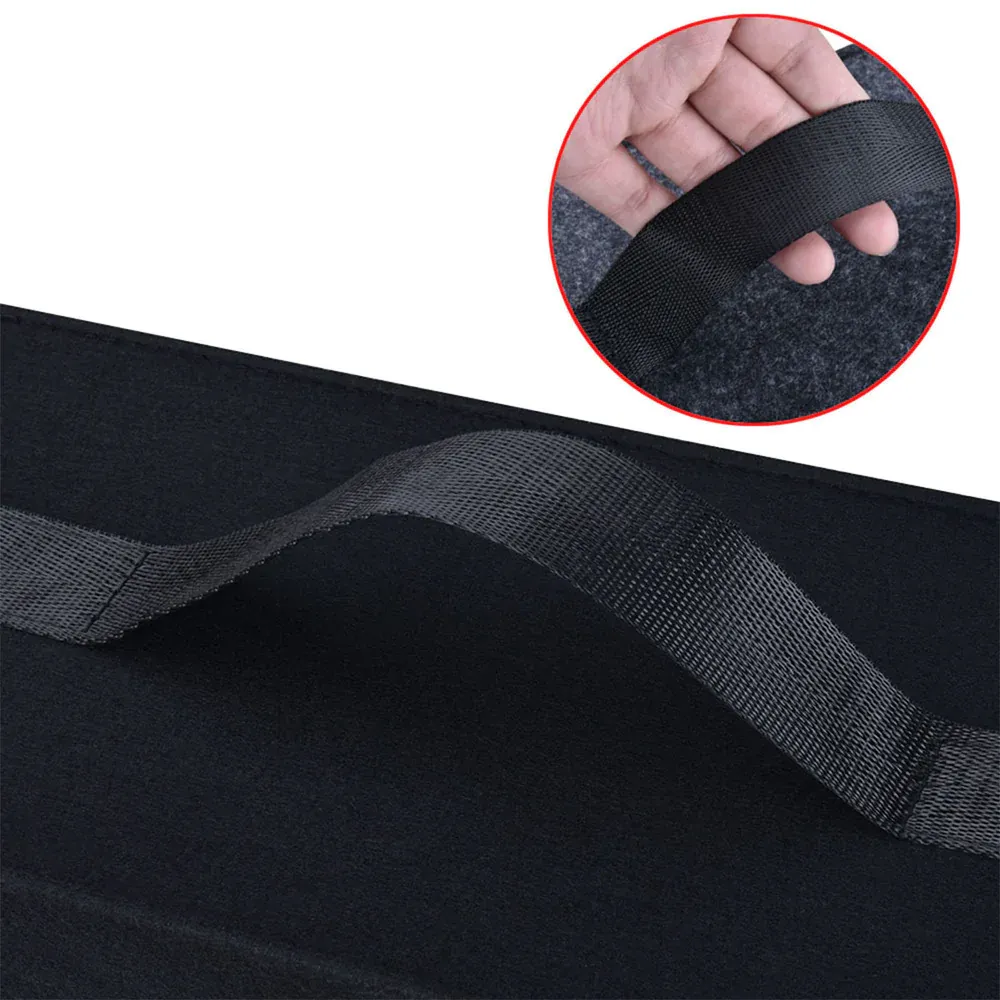 Custom Text For Soft Felt Car Bag Organizer, Compatible with All Cars, Folding Car Storage Box Non Slip Fireproof Car Trunk Organizer MY12990