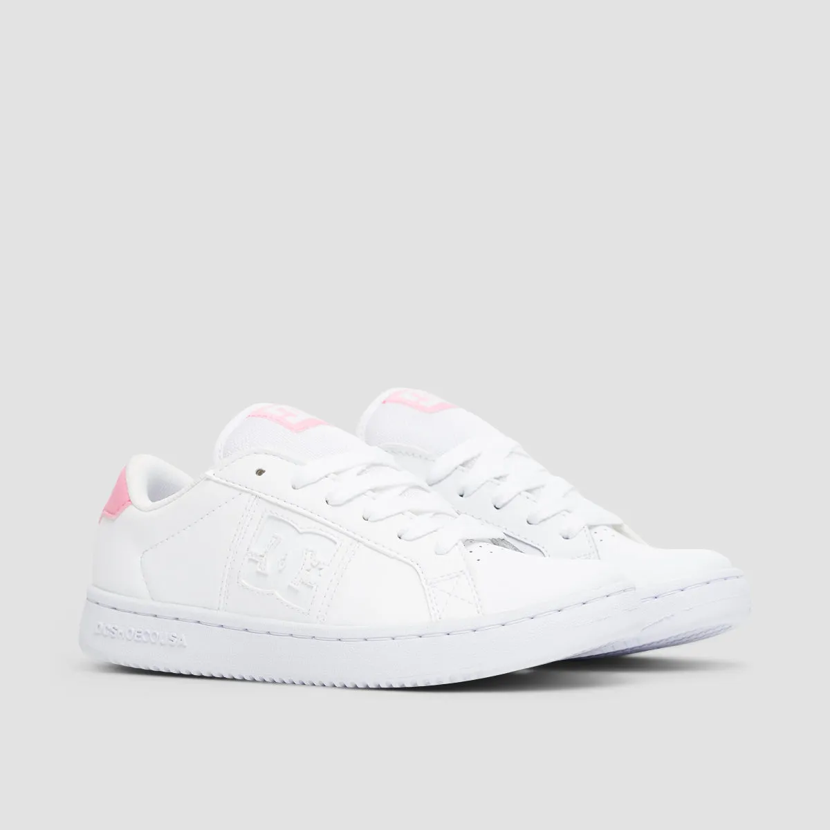 DC Striker Shoes - White/Pink/White - Womens