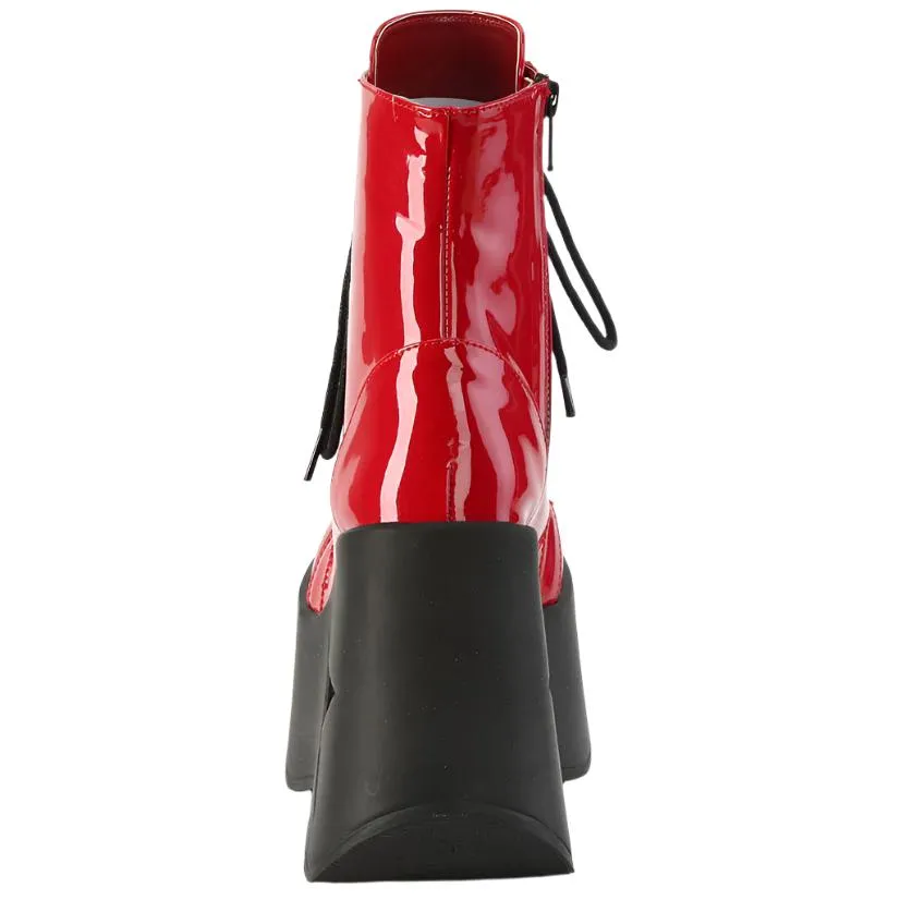 DemoniaCult Dynamite 106 Red Patent Boots
