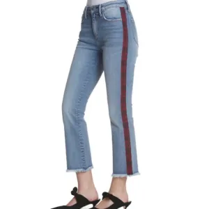 Driftwood Roxy Cropped Jeans Women Size 27 High Rise Light Wash Distressed