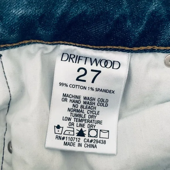 Driftwood Roxy Cropped Jeans Women Size 27 High Rise Light Wash Distressed