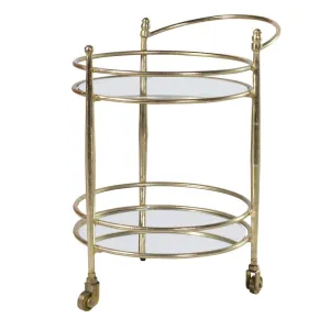 DWELL Glass & Brass Drinks Trolley