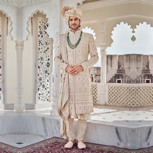 Elegant Warm Sand Sherwani  for Men