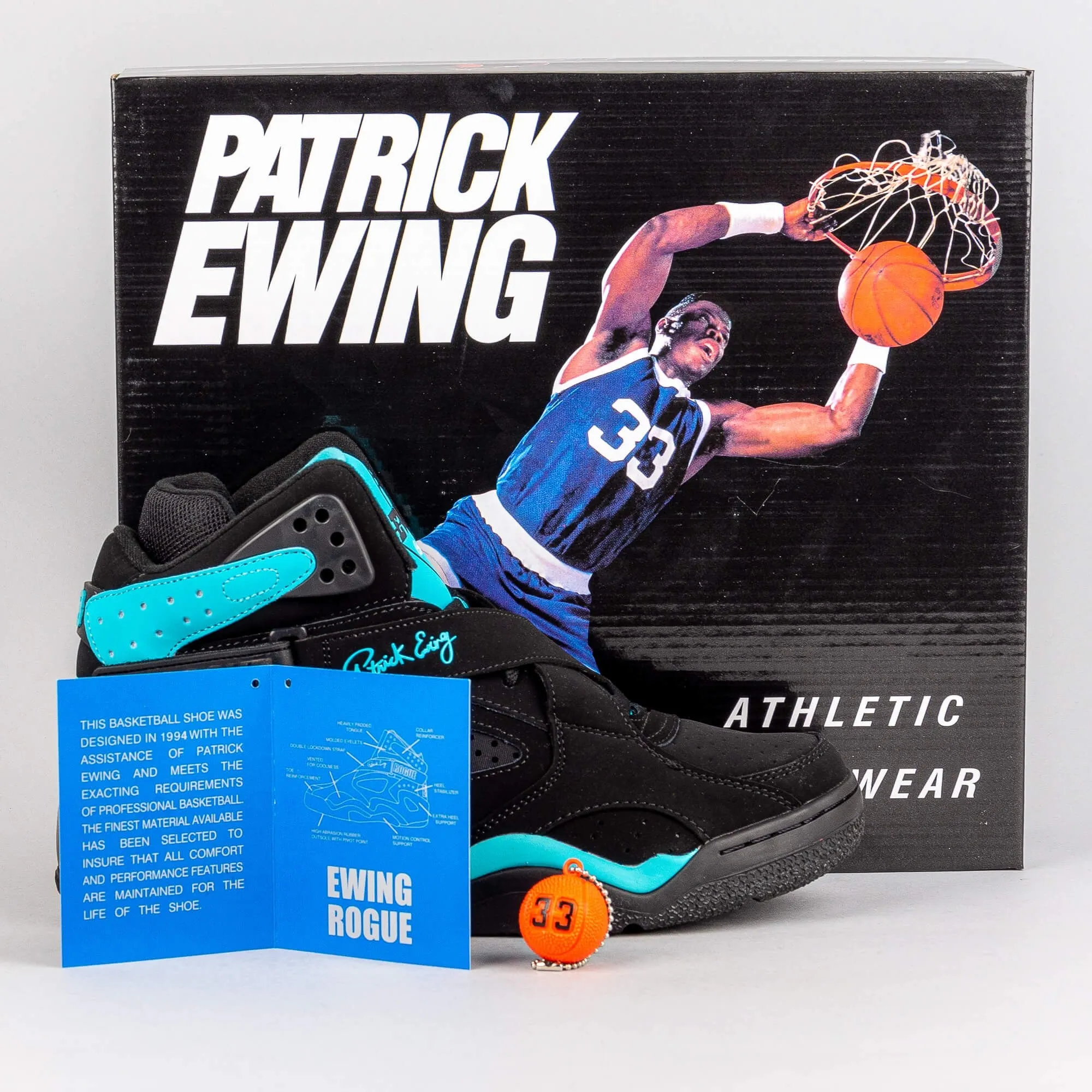 Ewing Athletics Rogue Black/Cyan Blue/White