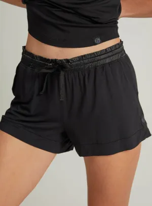 Faceplant Dreams Pajama Shorts - Black