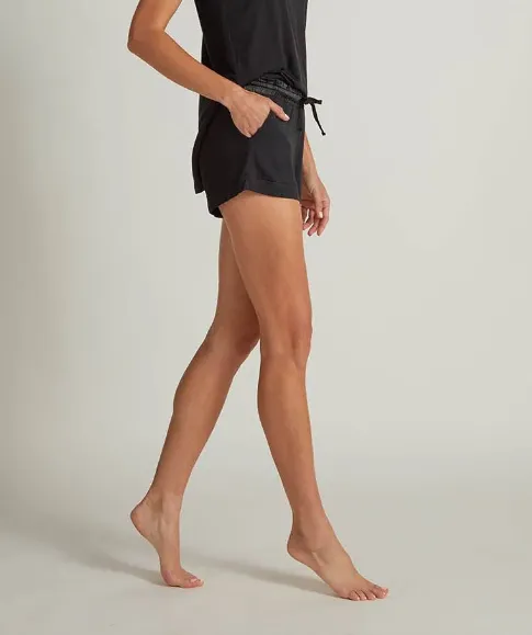 Faceplant Dreams Pajama Shorts - Black