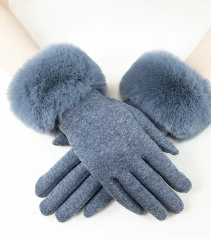 Faux Fur Cuff Gloves