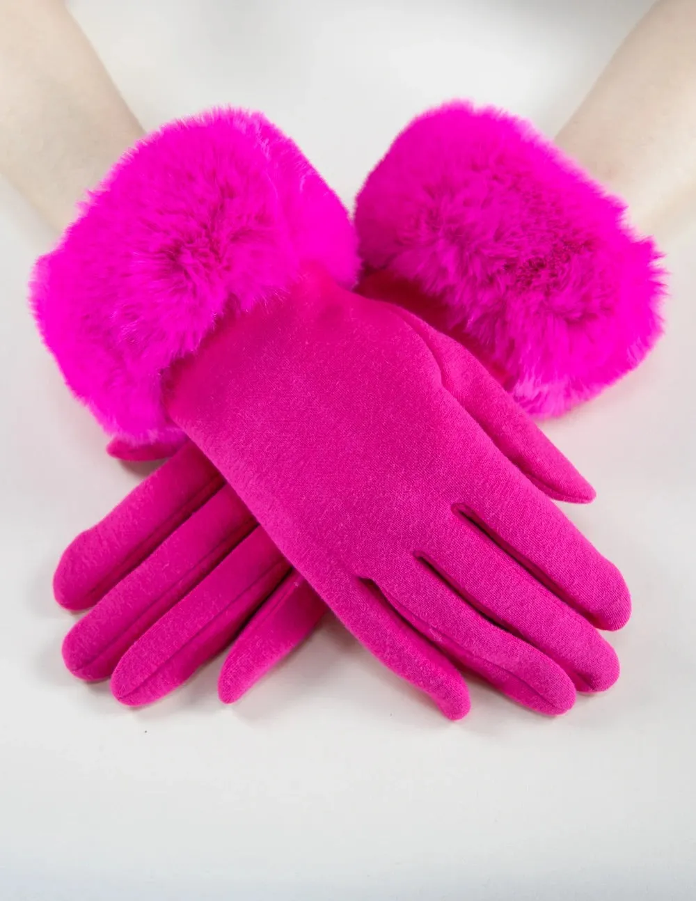 Faux Fur Cuff Gloves